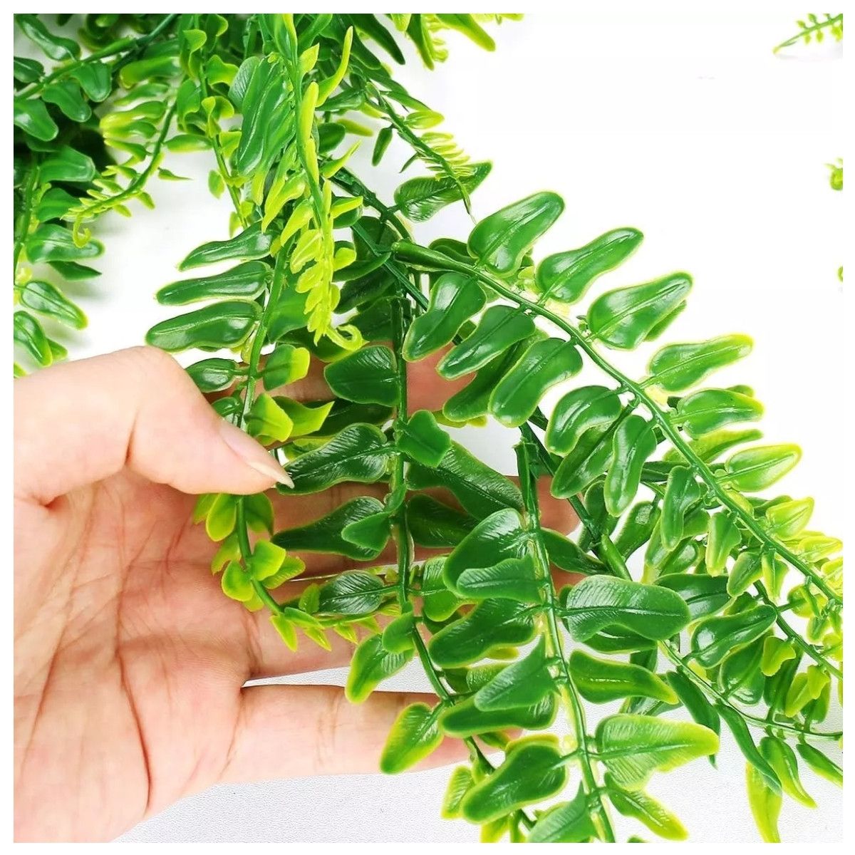 KUANGYE - 5 Plantas Artificiales Boston Fern Colgantes De Vides Falsas
