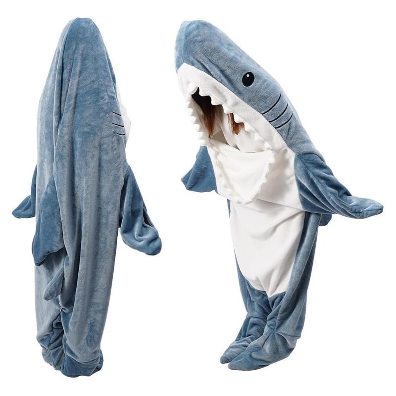 PAGANOOM - Manta de tiburón manta portátil para adultos y niños 150-170cm XL
