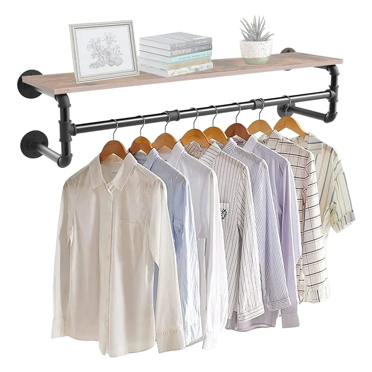 TNAKIEX - Perchero Tubería Industrial Vintage De Colgar Ropa En Pared