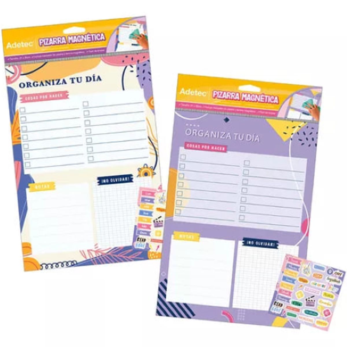 ADETEC - Pizarra Magnética Planner Diseño Juvenil Adetec  Marcador