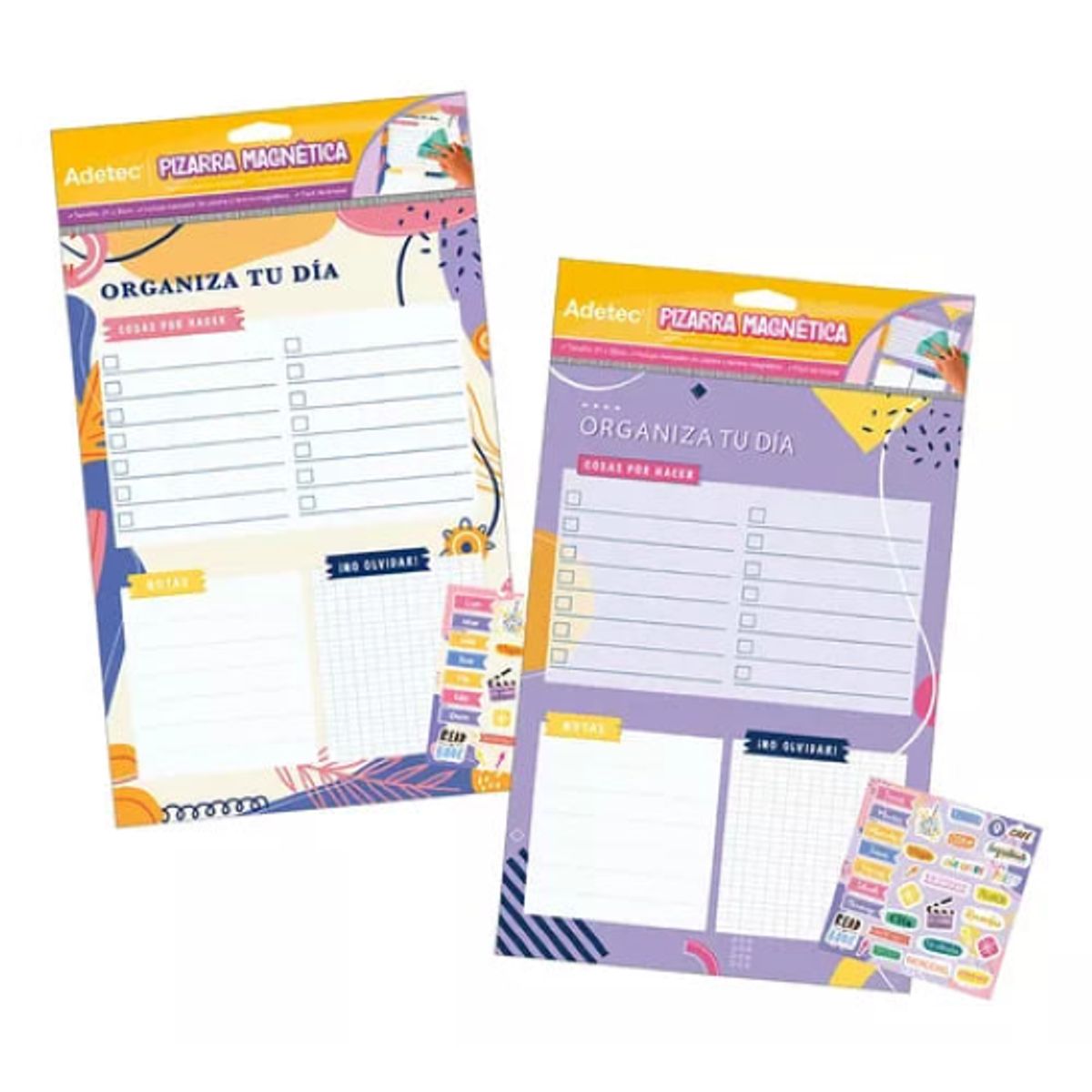 ADETEC - Pizarra Magnética Planner Diseño Juvenil Adetec  Marcador