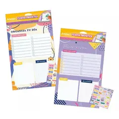 ADETEC - Pizarra Magnética Planner Diseño Juvenil Marcador
