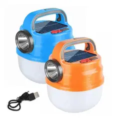 GENERICO - Lampara Led Emergencia Portátil Recargable Solar o USB