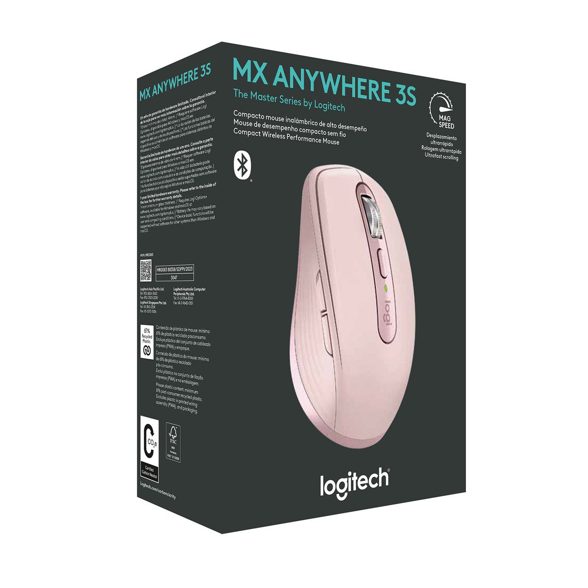 LOGITECH - MOUSE LOGITECH MX ANYWHERE 3S ROSADO