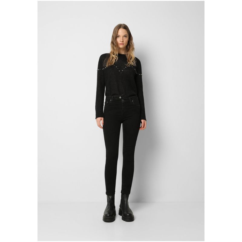 SCALPERS - Jeans Skinny Botones Black
