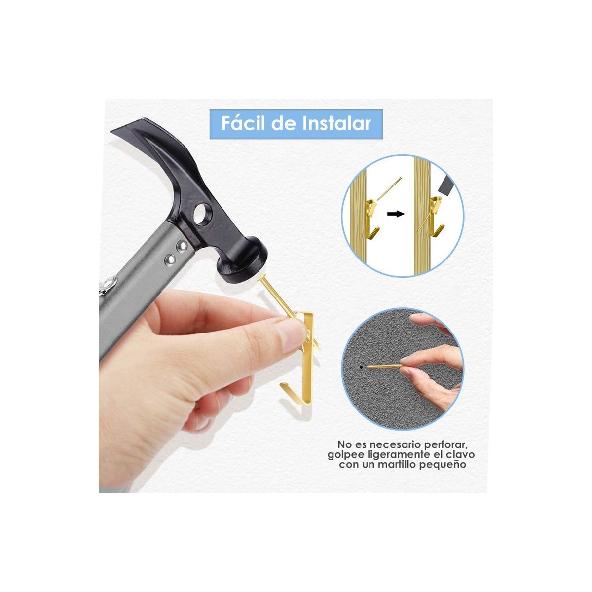 U BUY - Kit Para Colgar Cuadros Pintura Marco De Fotos Percha Gancho