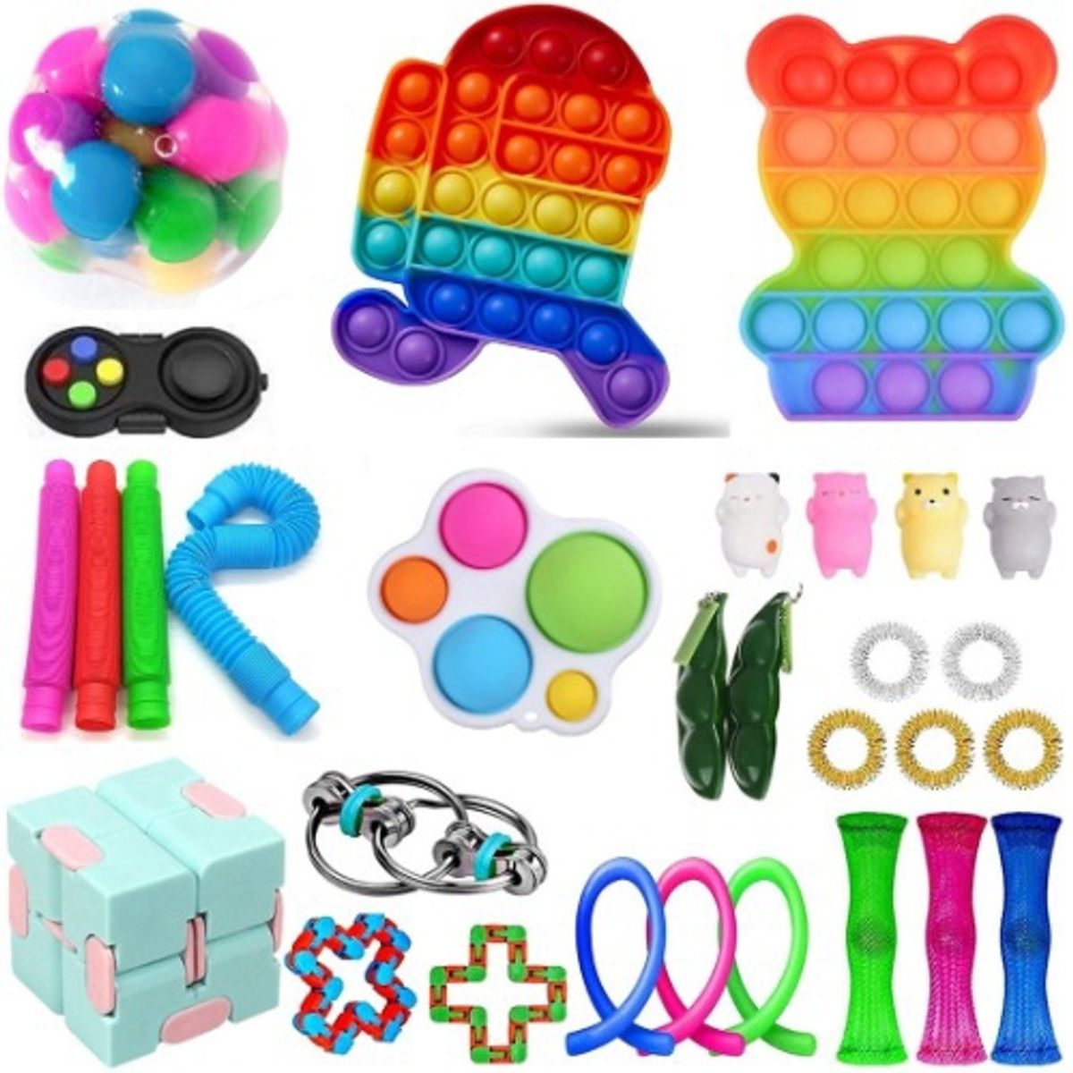 U BUY - Set 26 Piezas Fidget Cube Juguete Sensorial Anti Estrés