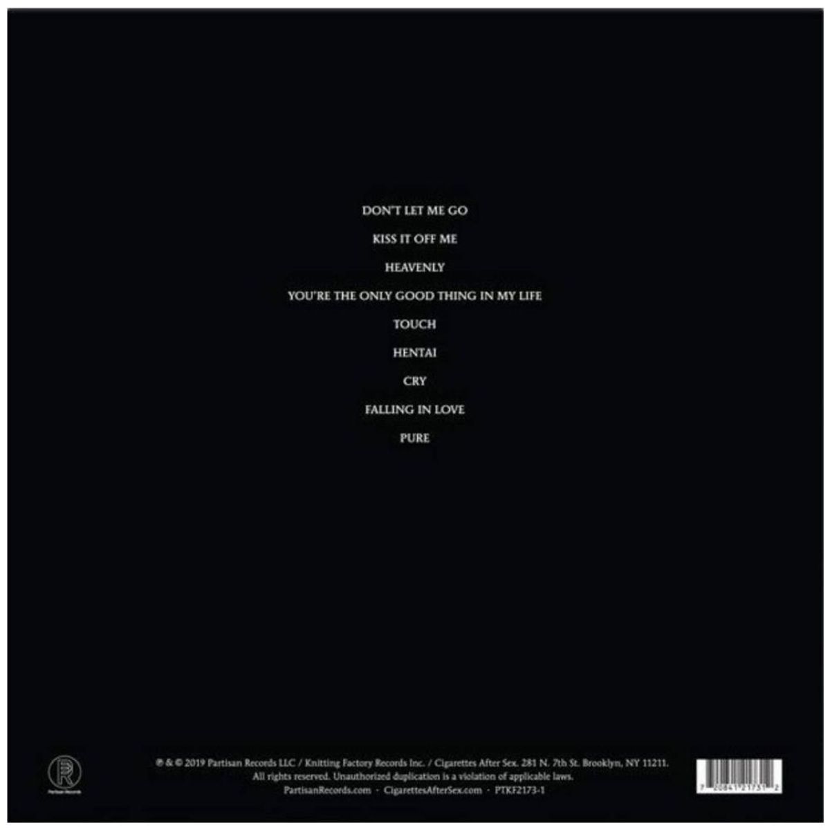 HITWAY MUSIC - CIGARETTES AFTER SEX - CRY - VINILO HITWAY MUSIC