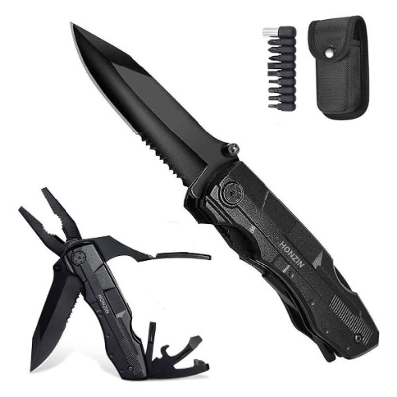 GENERAC - Navaja Tactica Cuchillo Tactico Militar Alilicate 16en1 Blck