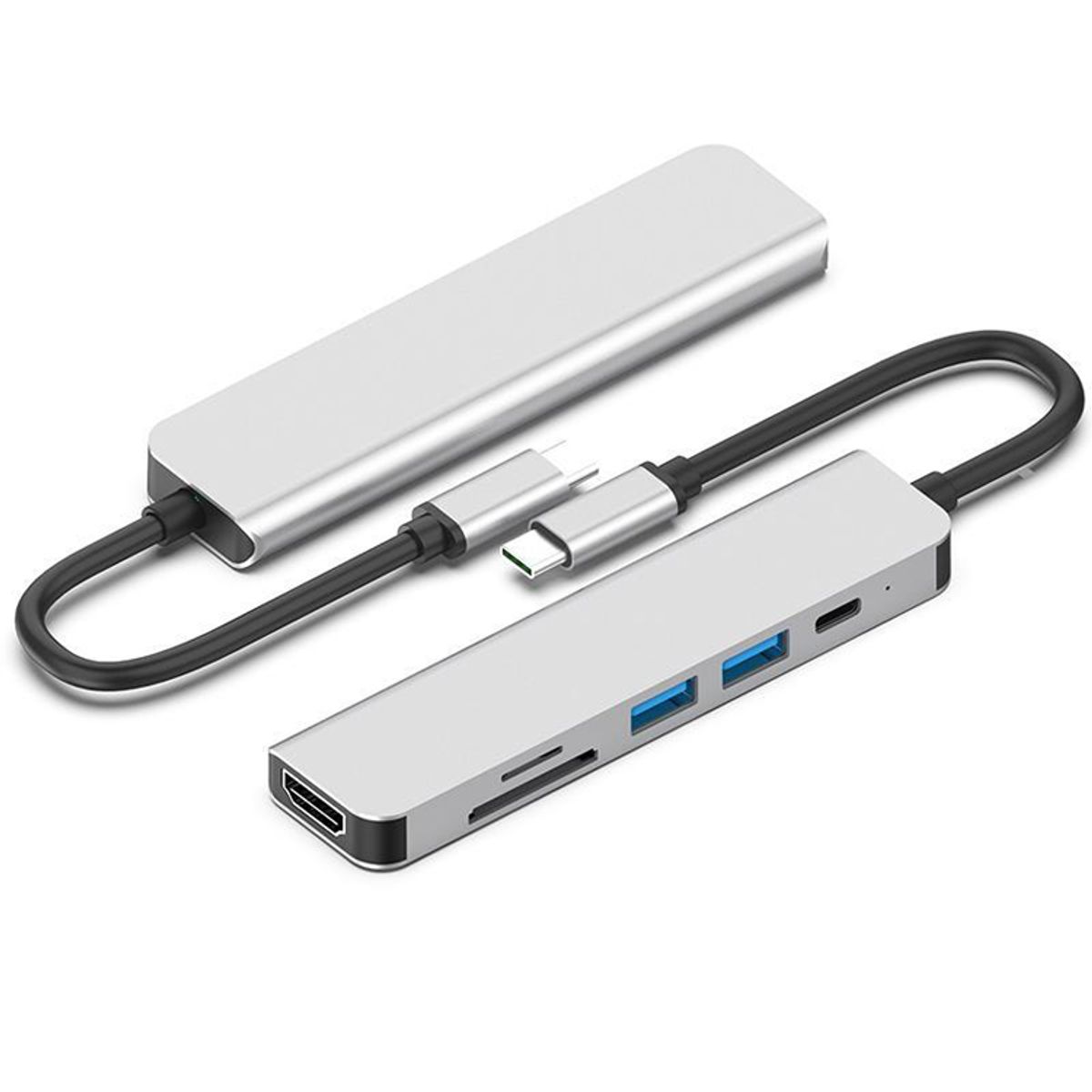 GENERICO - Hub 6 en 1 USB-C - HDMI, 2x USB 3.0, TF, SD, USB-C GENERICO