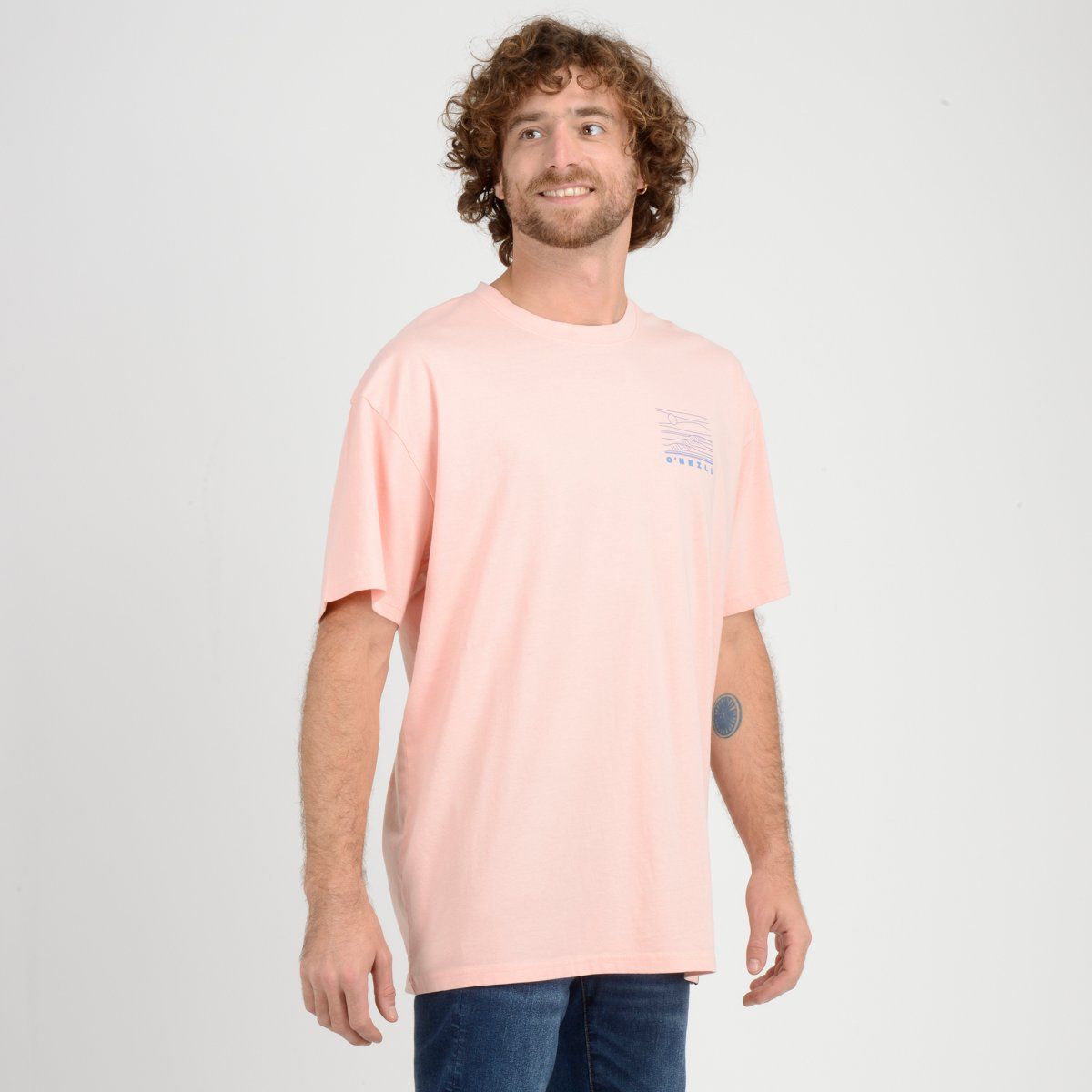 O'NEILL - POLERA MANGA CORTA WAVE  ROSADO