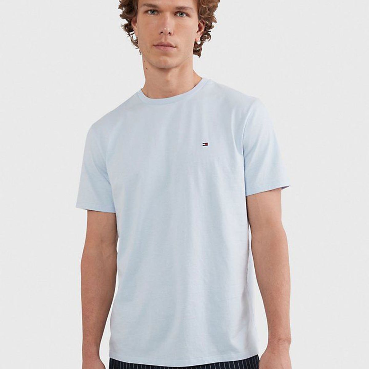 TOMMY HILFIGER - Polera Classic Nantucket C-Neck Celeste Tommy Hilfiger