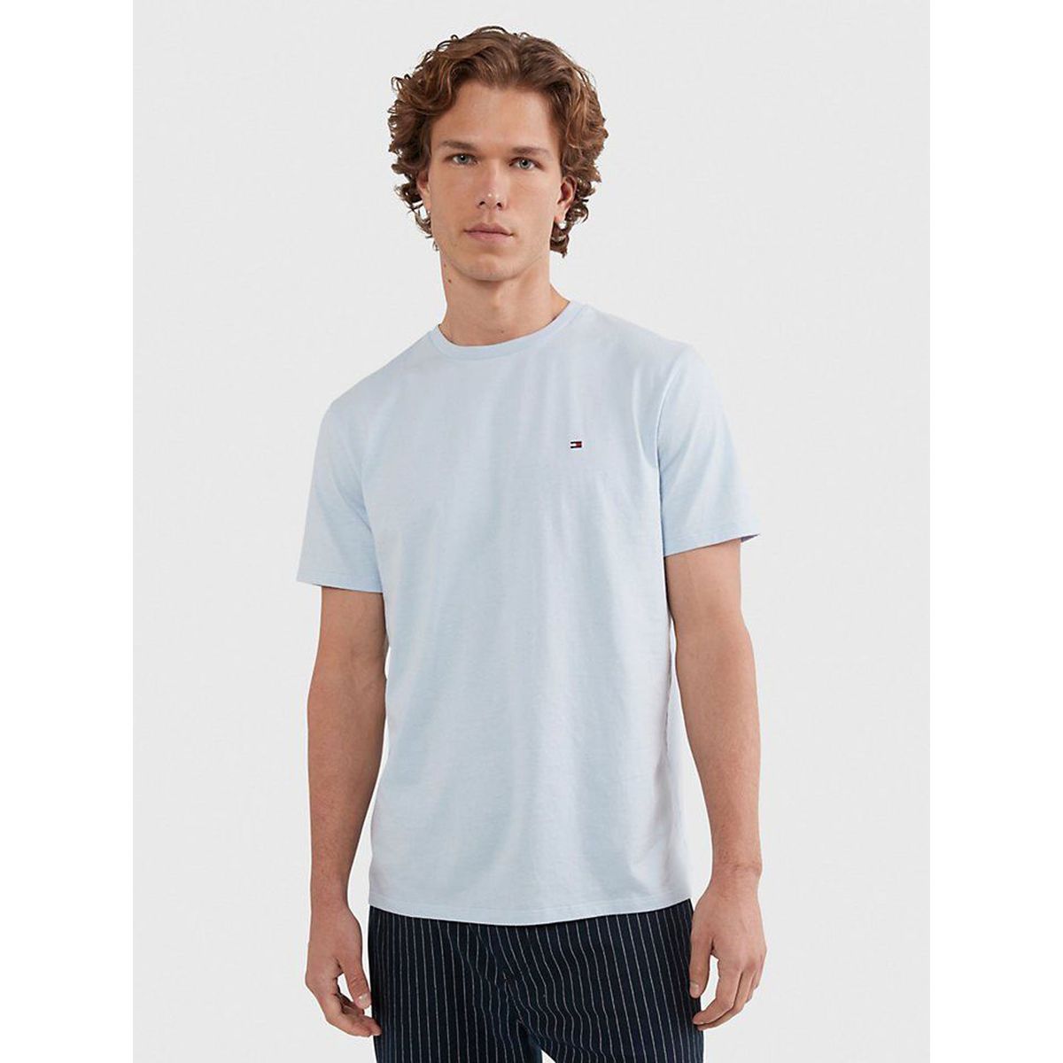 TOMMY HILFIGER - Polera Classic Nantucket C-Neck Celeste Tommy Hilfiger