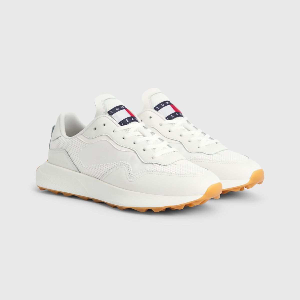 TOMMY HILFIGER - Zapatillas Running Con Texturas Blanco Tommy Hilfiger