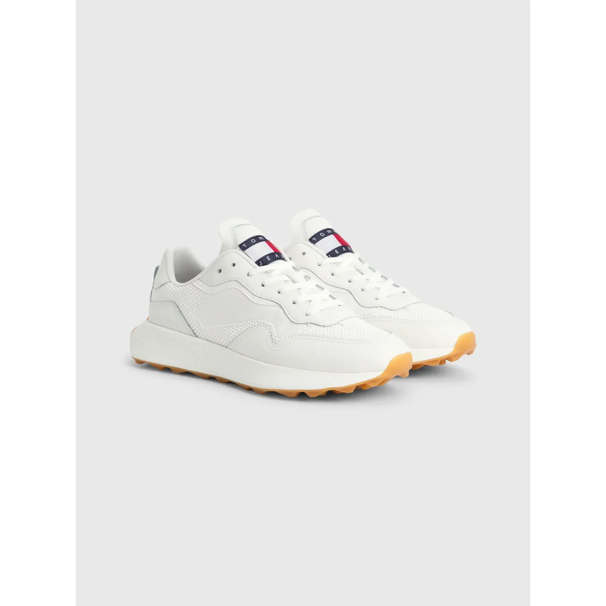 TOMMY HILFIGER - Zapatillas Running Con Texturas Blanco Tommy Hilfiger