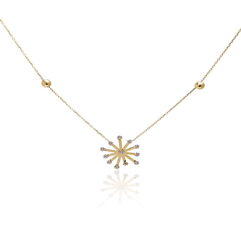 JB JOYAS BARON - Conjunto de Aros y Collar de Oro 18 kt Modelo Estrella