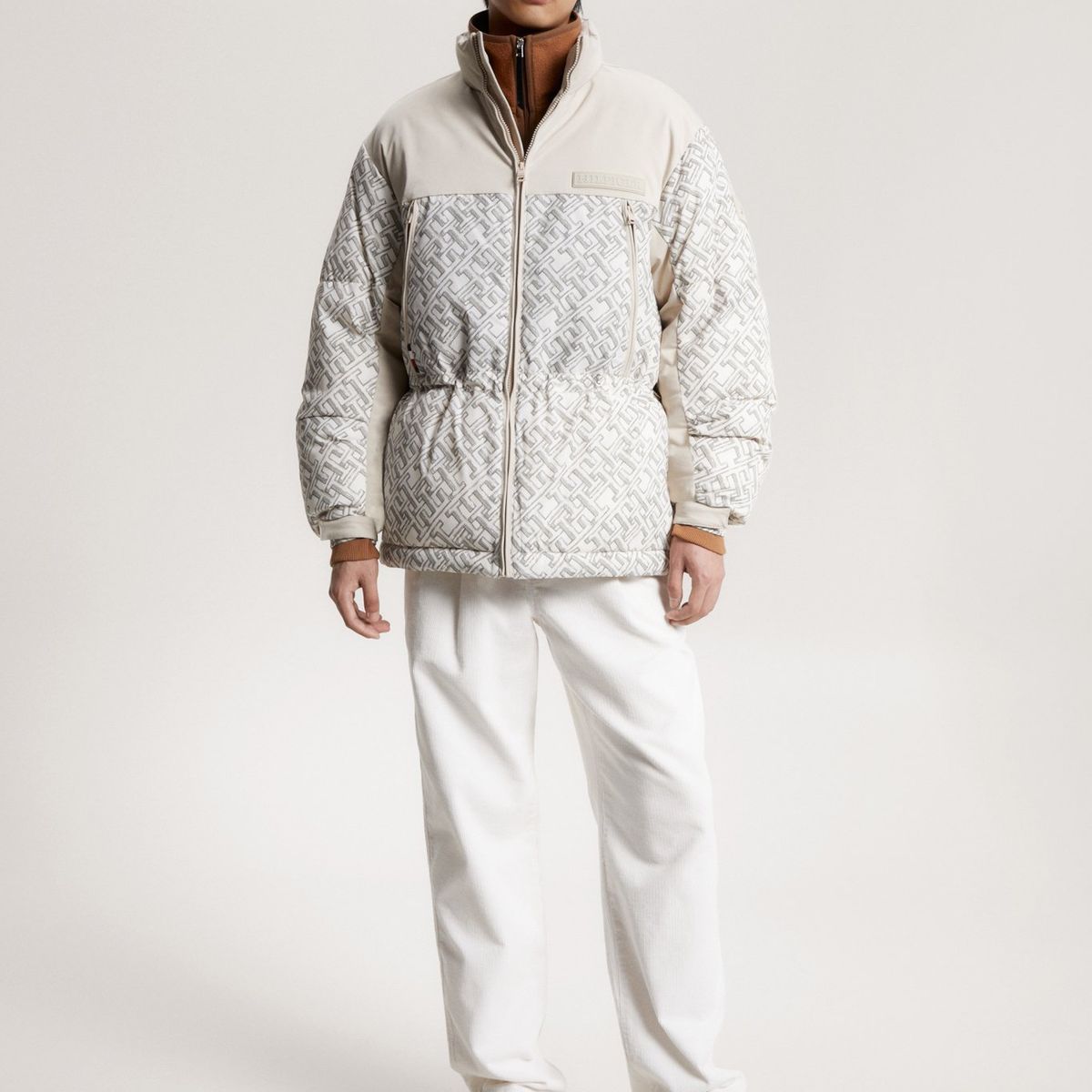 TOMMY HILFIGER - Parka Acolchada Monogram Beige Tommy Hilfiger