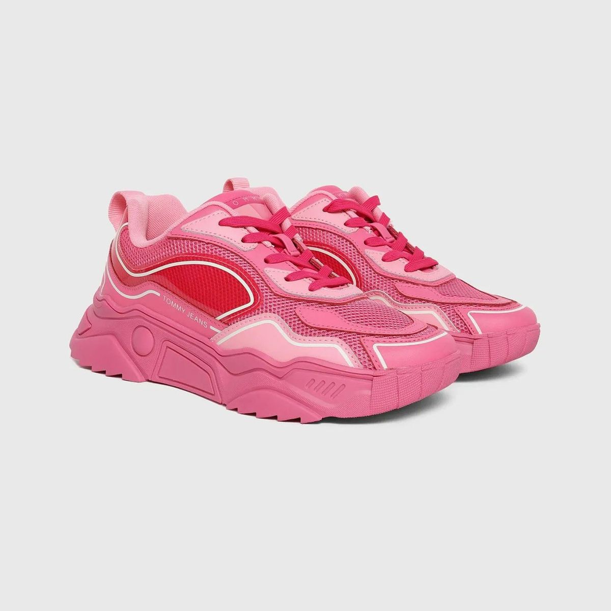 TOMMY HILFIGER - Zapatillas Estilo Running Chunky Rosado Tommy Hilfiger