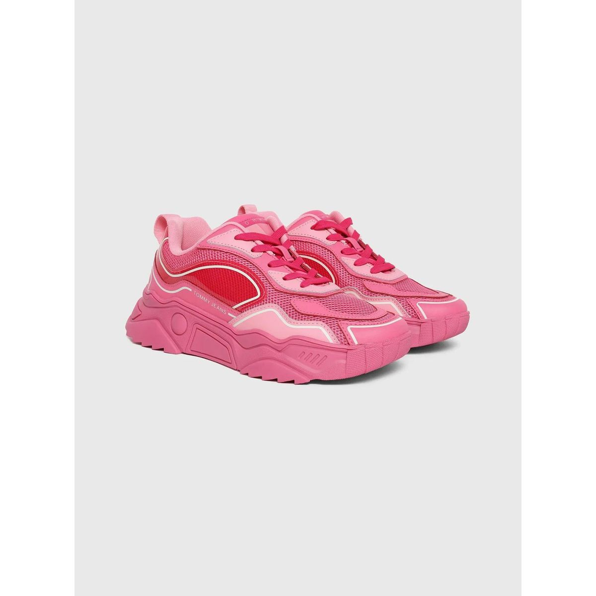 TOMMY HILFIGER - Zapatillas Estilo Running Chunky Rosado Tommy Hilfiger
