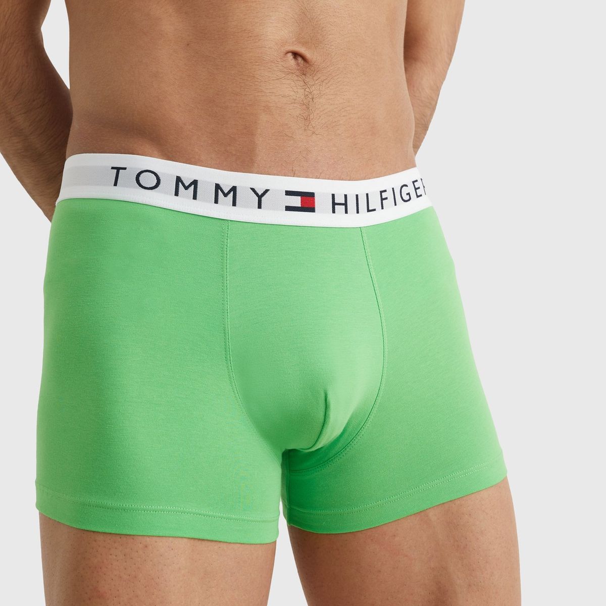 TOMMY HILFIGER - Trunk Solid Con Logo En La Cintura Verde Tommy Hilfiger