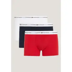 TOMMY HILFIGER - Pack 3 Calzoncillos Trunk Essential Rojo