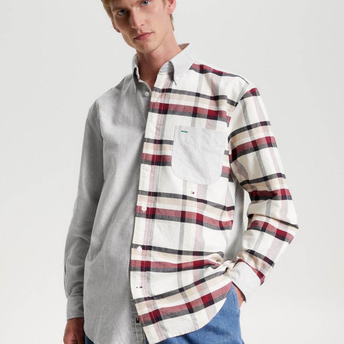 TOMMY HILFIGER - Camisa Global Stripe Blocking  Multic. Tommy Hilfiger