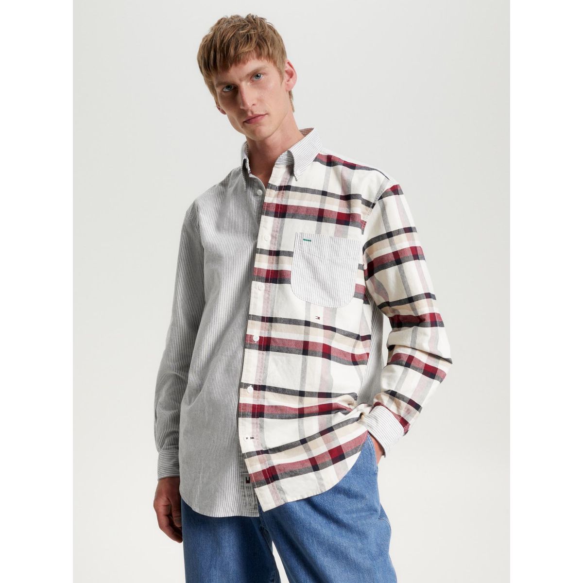 TOMMY HILFIGER - Camisa Global Stripe Blocking  Multic. Tommy Hilfiger
