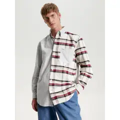TOMMY HILFIGER - Camisa Global Stripe Blocking Multic.