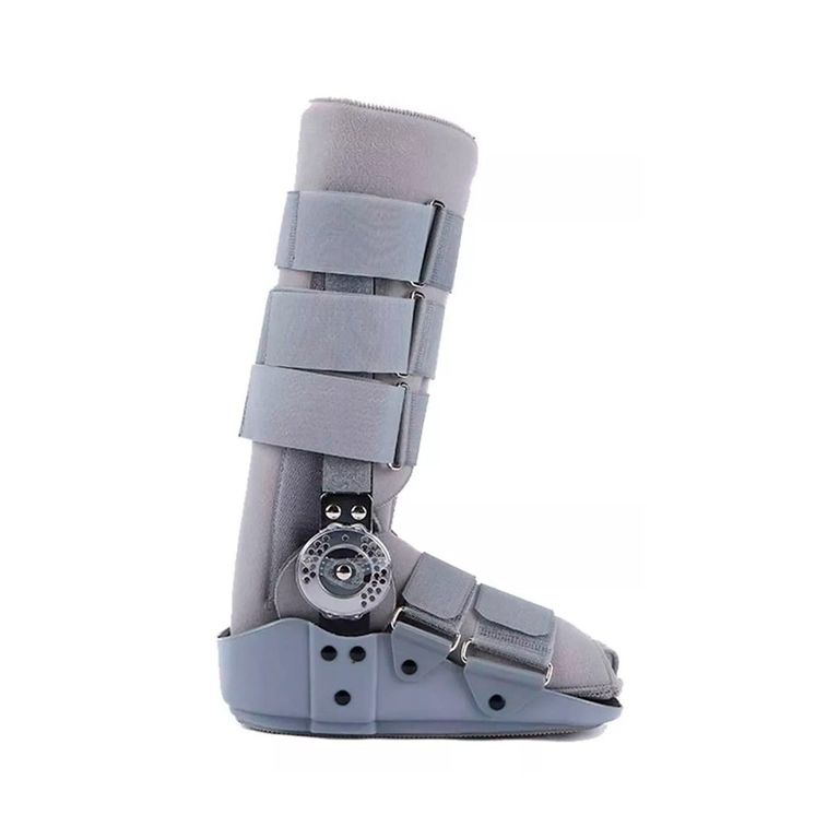 Bota Ortopedica Mecanismo Rom Cam Walker Alta Gris Talla M