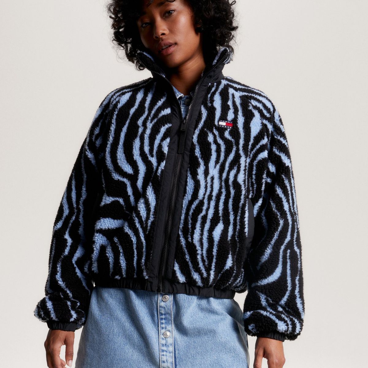 TOMMY HILFIGER - Chaqueta Sherpa Print De Cebra Multicolor Tommy Jeans