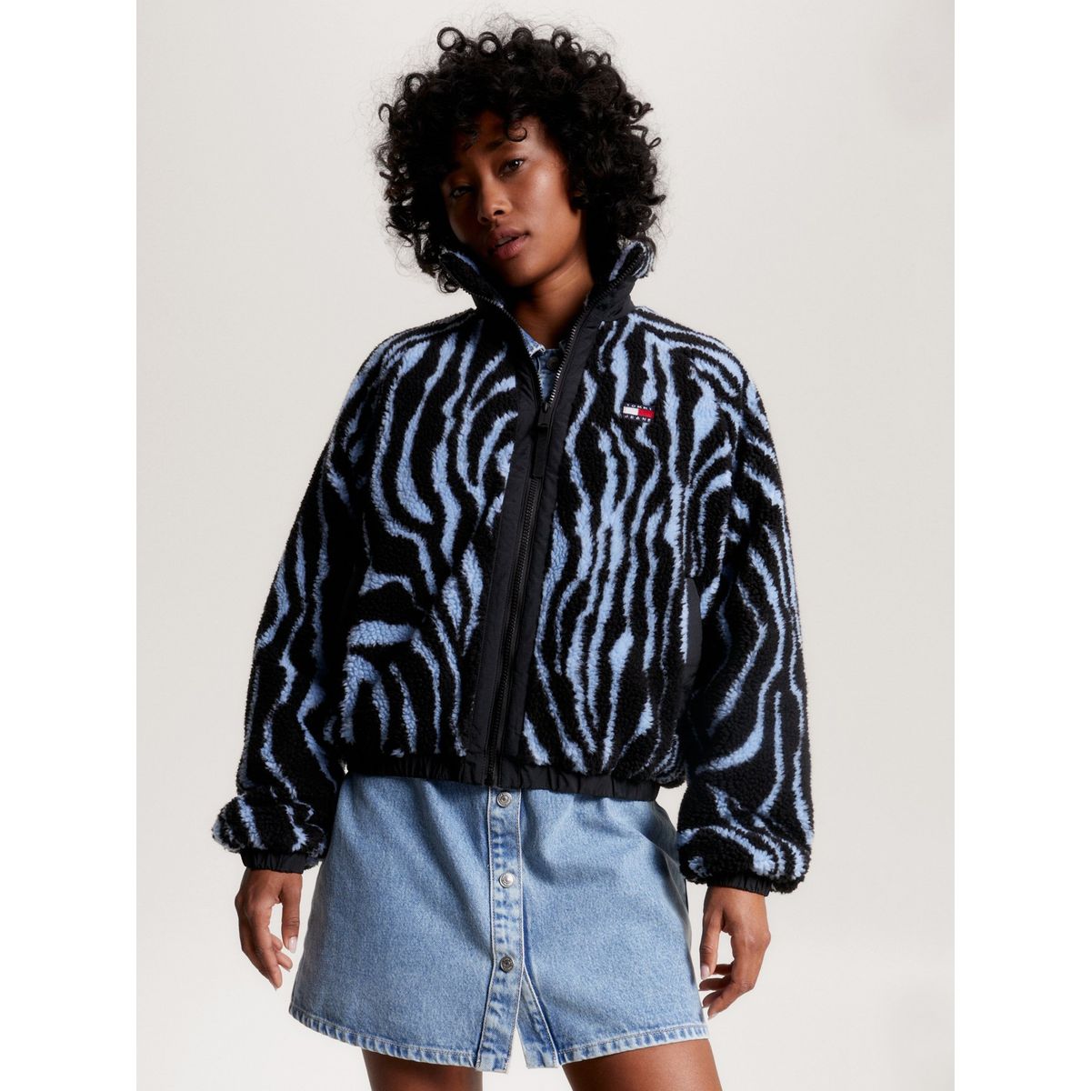 TOMMY HILFIGER - Chaqueta Sherpa Print De Cebra Multicolor Tommy Jeans