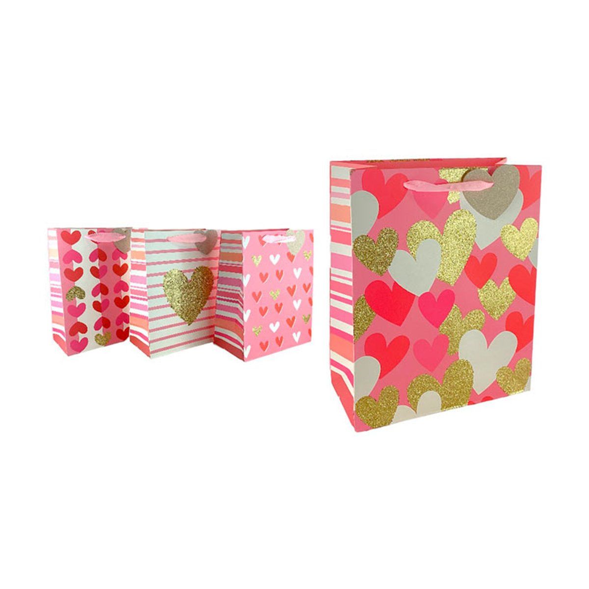GENERICO - Bolsa para Regalo Corazones 38x25x28cm