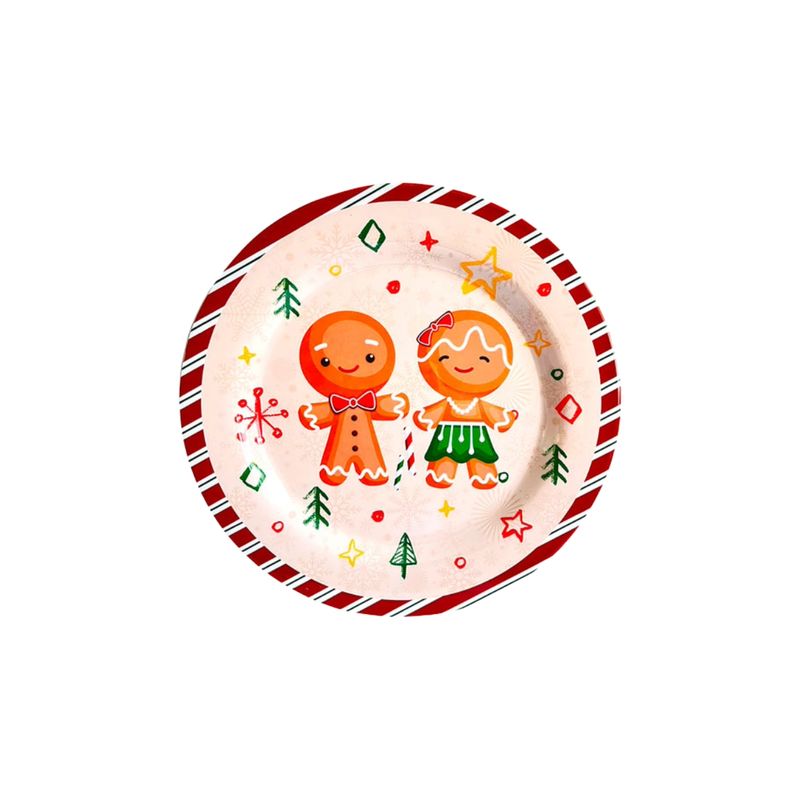 GENERICO - Plato Navideño Redondo 20x1.5x20CM