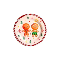 GENERICO - Plato Navideño Redondo 20x1.5x20CM