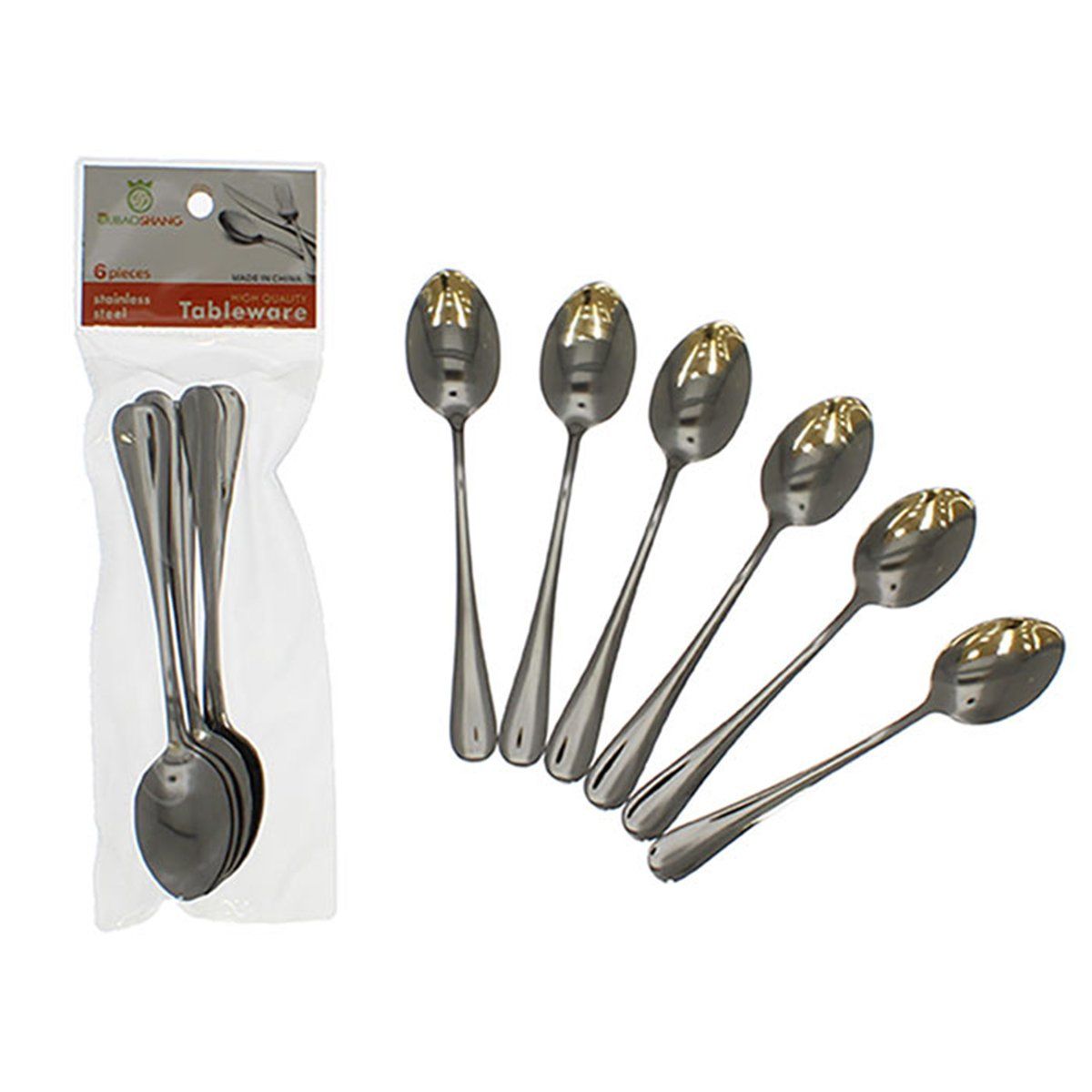 GENERICO - Cuchara 6 piezas acero inoxidable