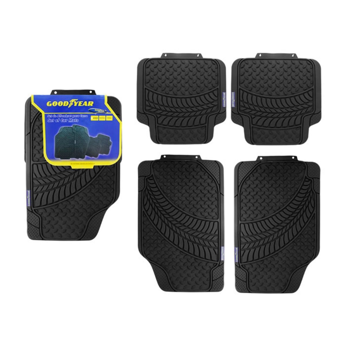 GOODYEAR - PISO PARA AUTO GOMA 4 PIEZAS NEGRA GOODYEAR