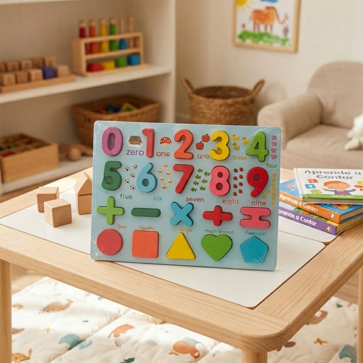 GENERICO - Rompecabezas Numeros 30x2x23CM Madera Ou Guan