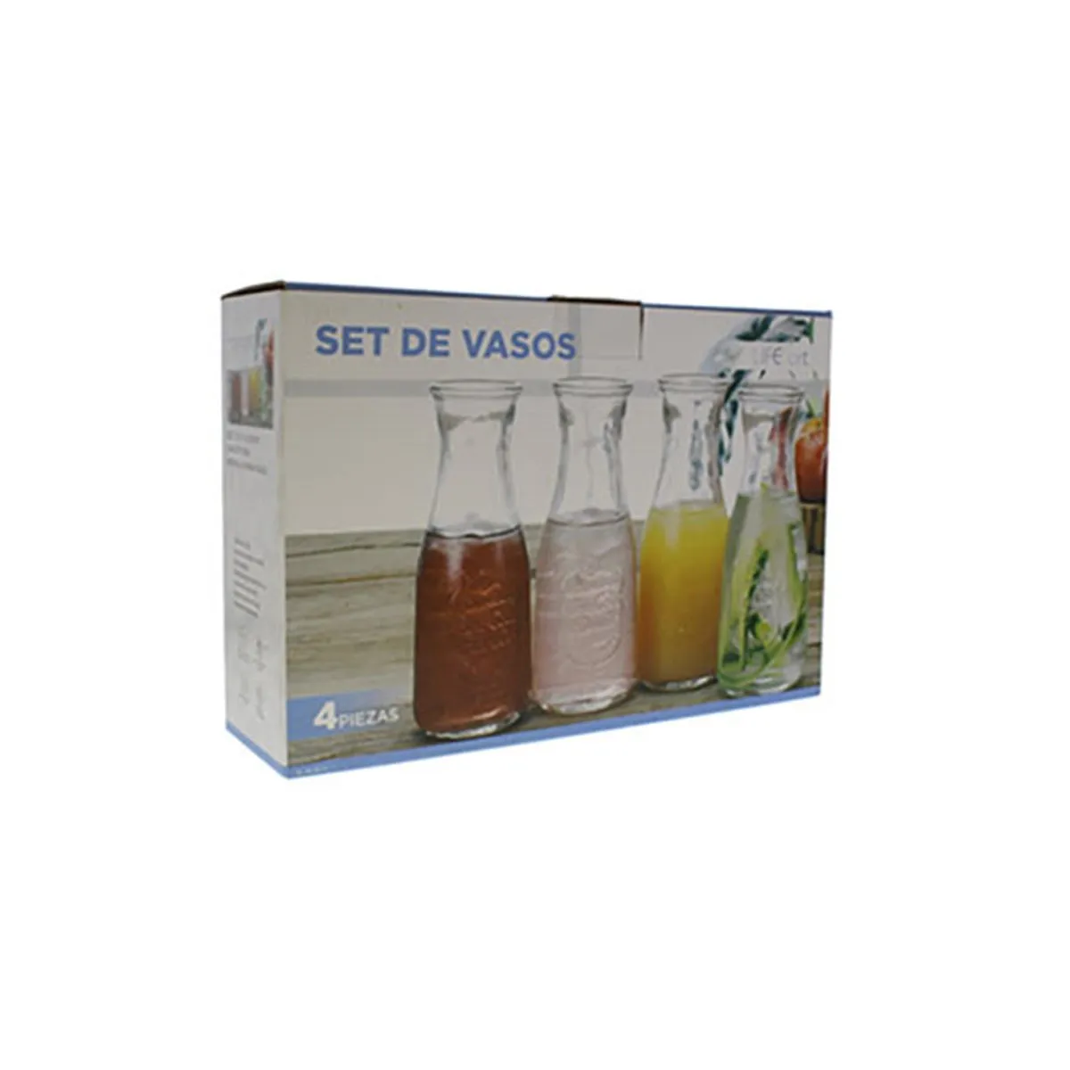 GENERICO - Jarras de vidrio 4 unidades