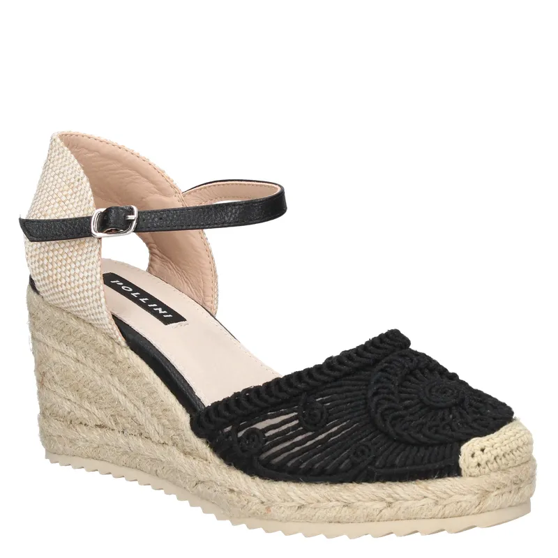 POLLINI - Alpargata Casual Mujer Negro Pollini