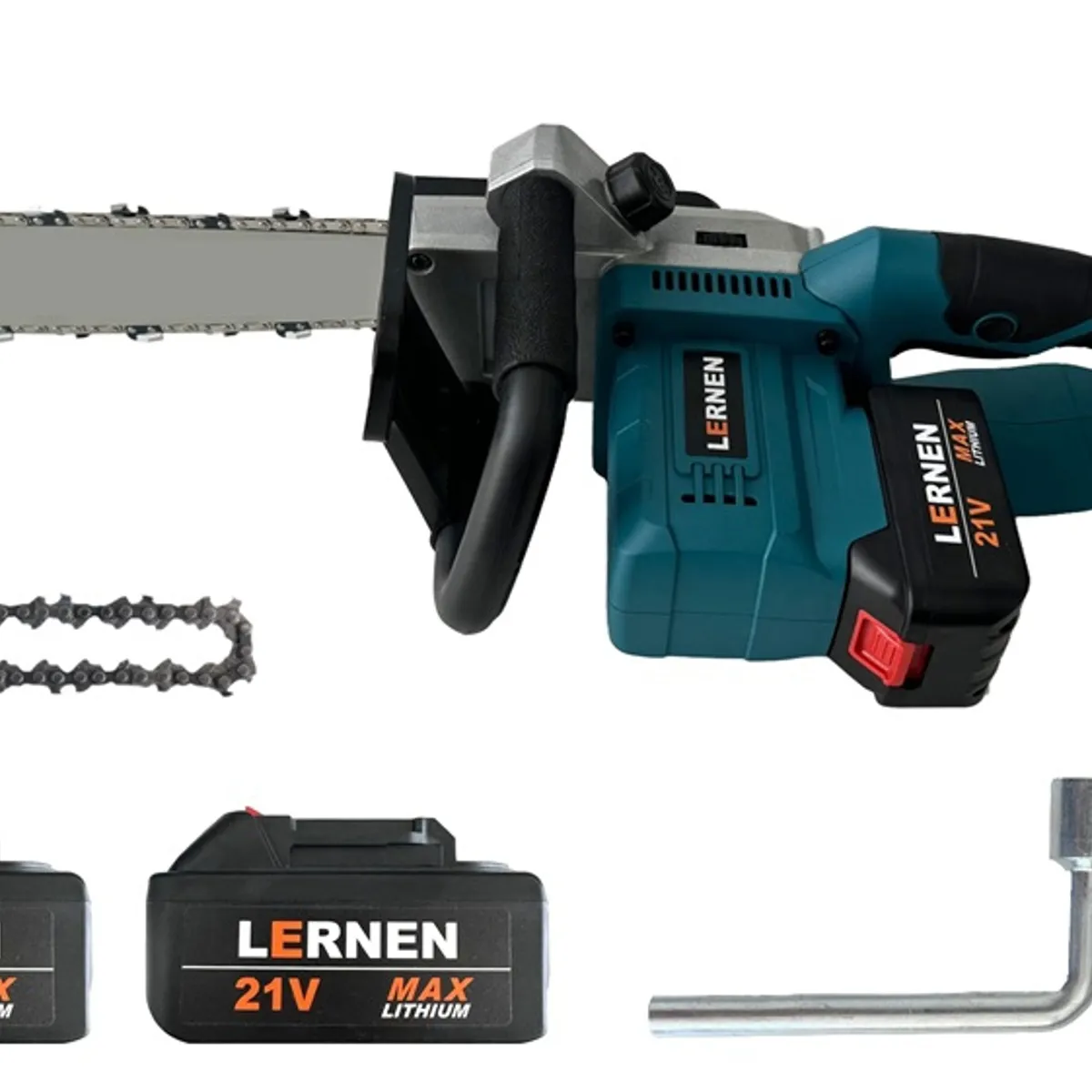 LERNEN - Motosierra Podadora Eléctrica 16 Pulgadas + 2 Baterías