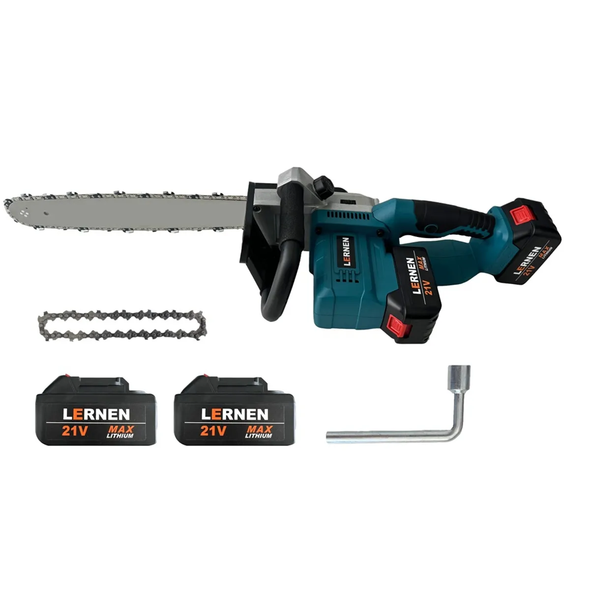 LERNEN - Motosierra Podadora Eléctrica 16 Pulgadas + 2 Baterías