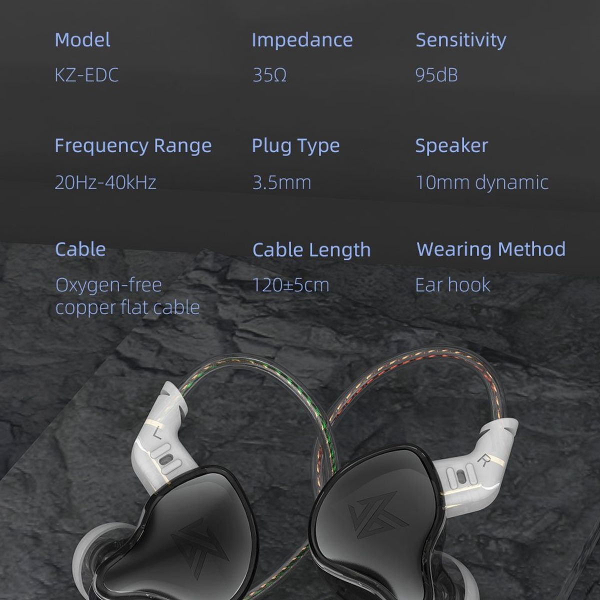 KZ - Audífono EDC KZ