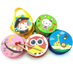 GENERICO - Tambor Musical Madera Para Niños Y Bebés