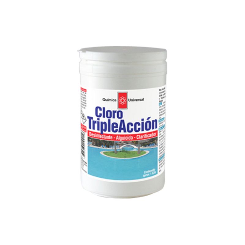 QUIMICA UNIVERSAL - CLORO TABLETA TRIPLE ACCION 1 KG QUIMICA UNIVERSAL
