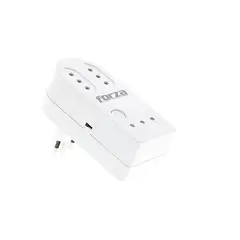 FORZA - Protector de Voltaje 2 tomas CAP 1500W giratorio blanco