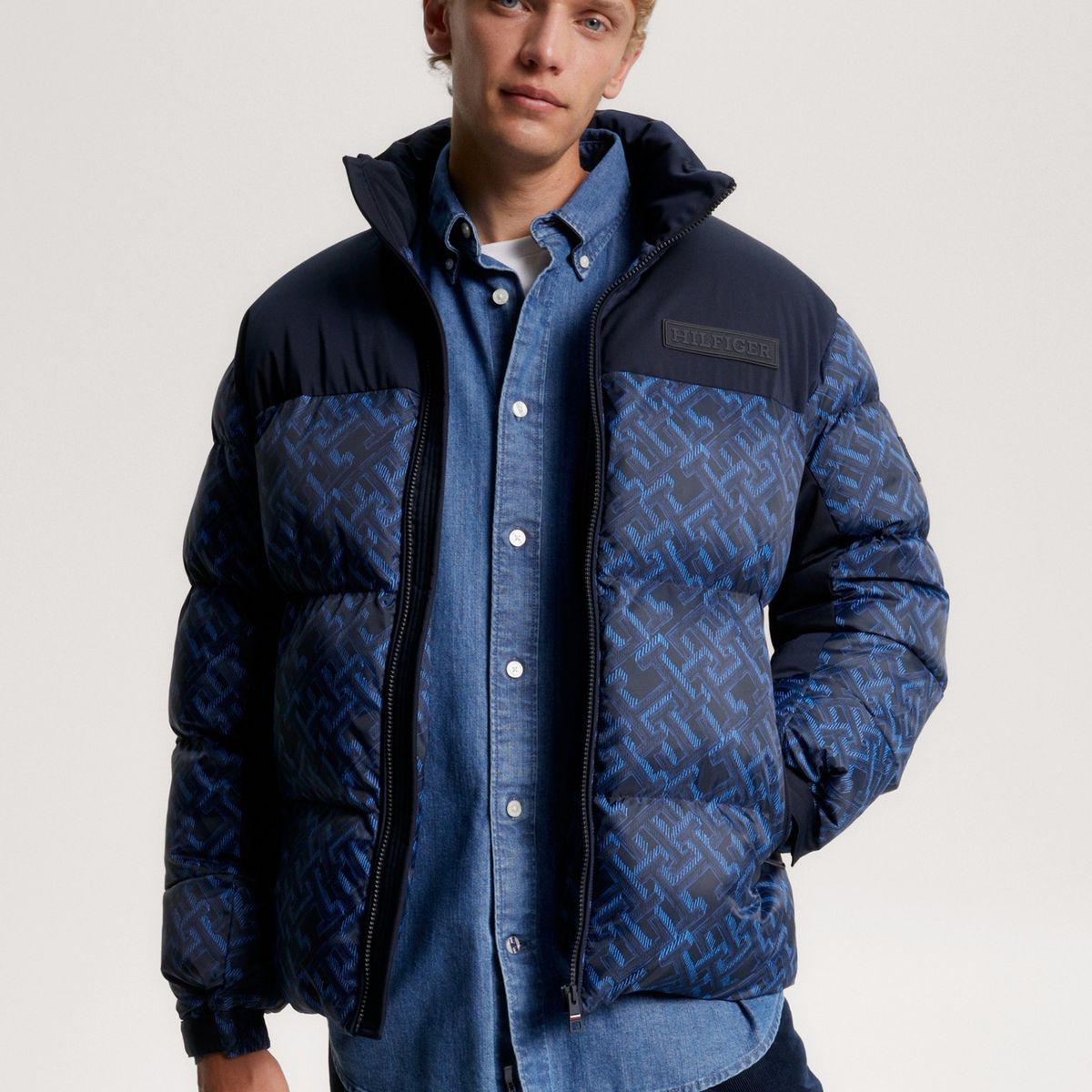 TOMMY HILFIGER - Parka Acolchada Warm Monogram Azul Tommy Hilfiger