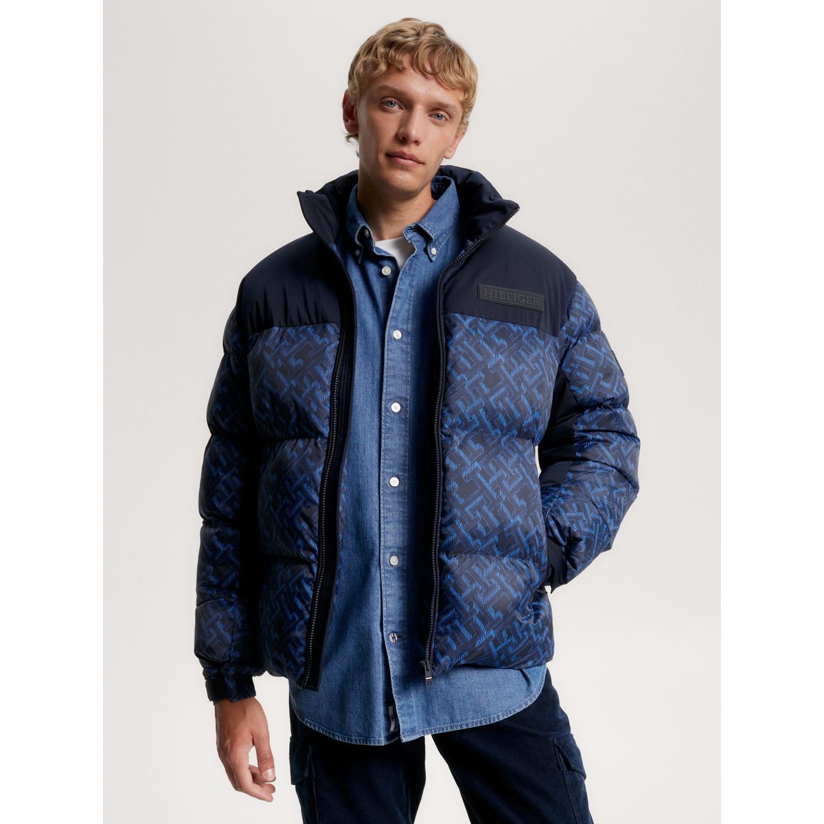 TOMMY HILFIGER - Parka Acolchada Warm Monogram Azul Tommy Hilfiger