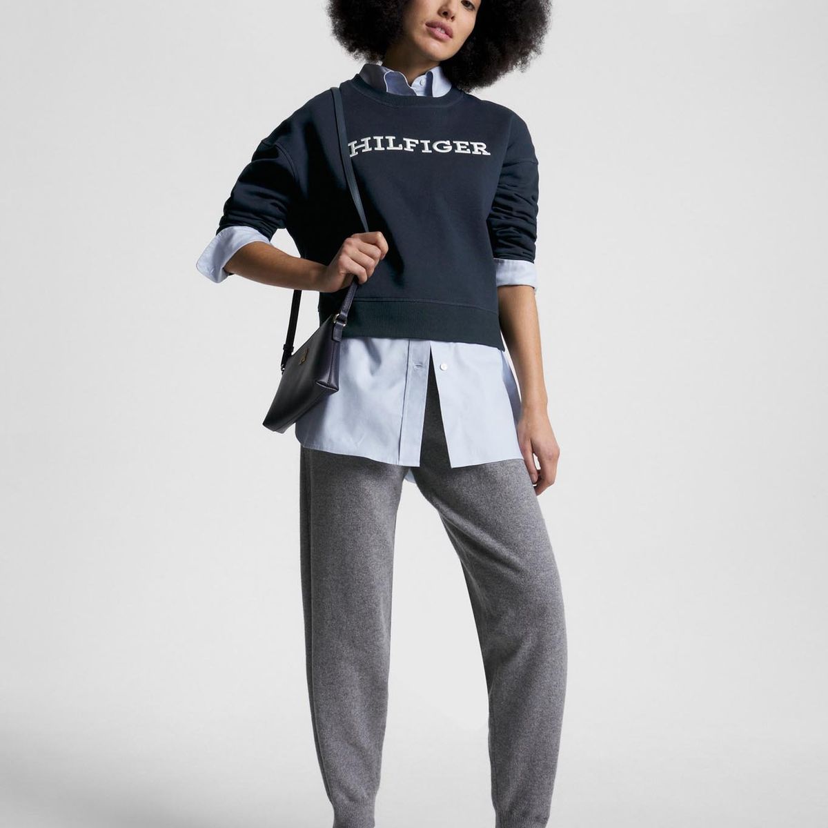 TOMMY HILFIGER - Polerón Logo Monotype C-Neck Azul Tommy Hilfiger