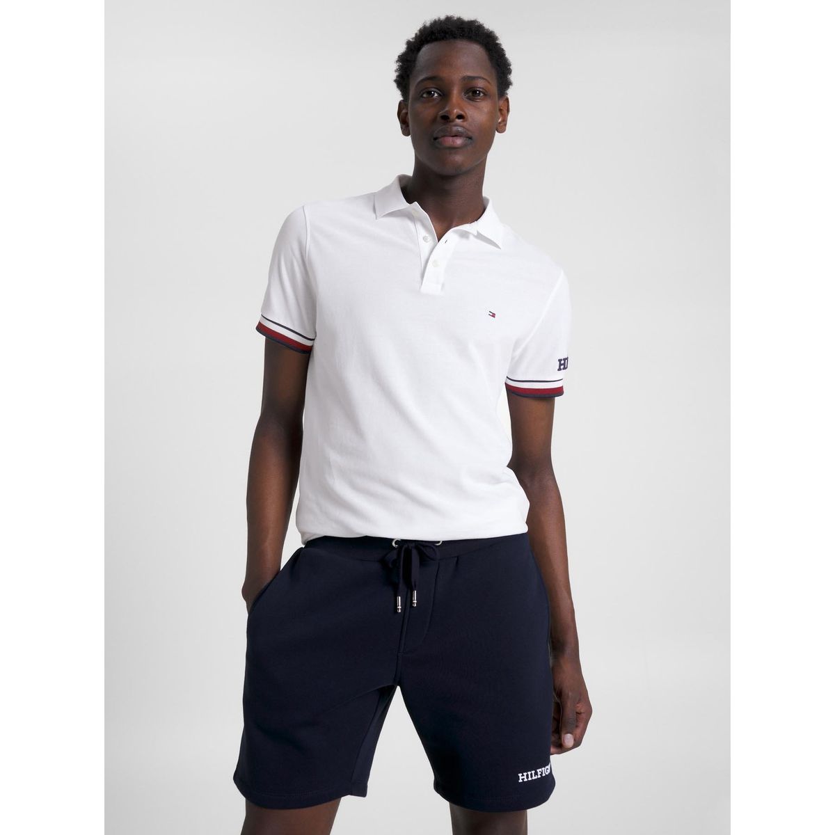 TOMMY HILFIGER - Polo Monotype Slim Fit Blanco Tommy Hilfiger