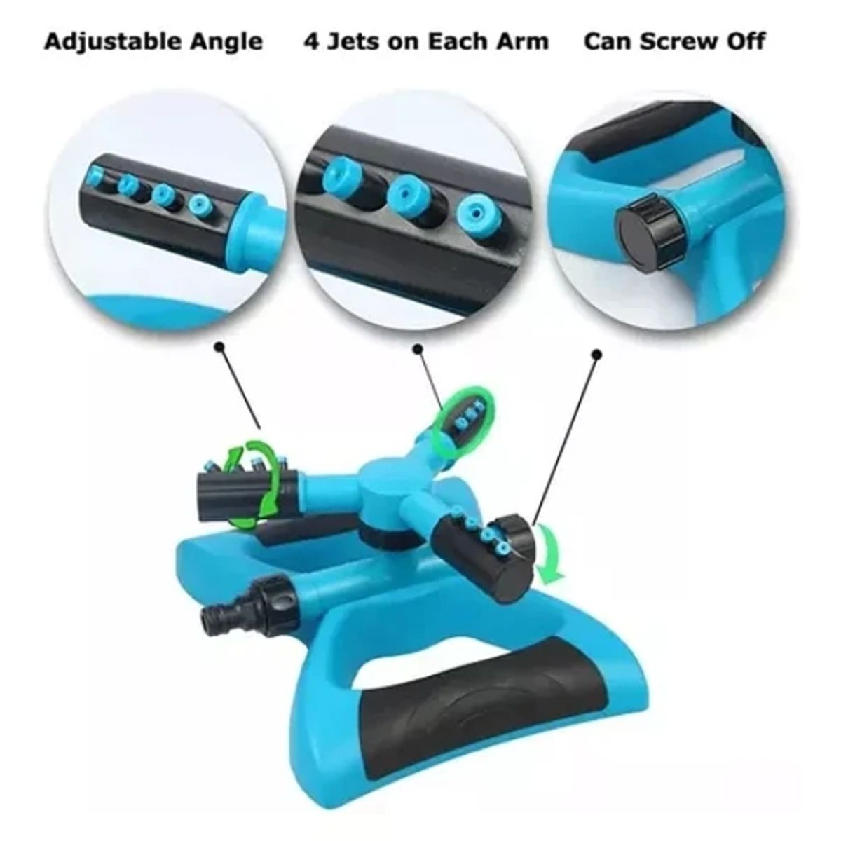 GENERICO - Aspersor Regadores Giratorios Automáticos Largo Alcance 360°